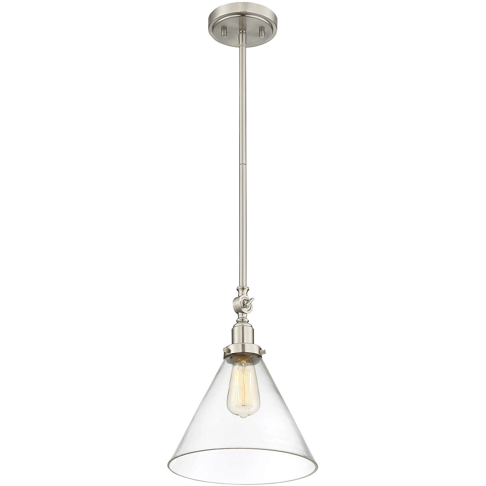 Drake 1 Light 10 inch Satin Nickel Pendant Ceiling Light, Essentials