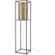 Gavia 60 inch 100 watt Antique Gold with Black Floor Lamp Portable Light