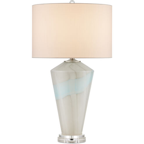 Floating Cloud 30 inch 150 watt Pale Gray/Light Blue/Clear/Polished Nickel Table Lamp Portable Light