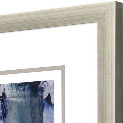Inner Glimpse Blue and Green and Metallic and Turquoise Framed Art