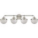 Meredith 4 Light 33 inch Satin Nickel Bathroom Vanity Light Wall Light, Lighting One (Open)