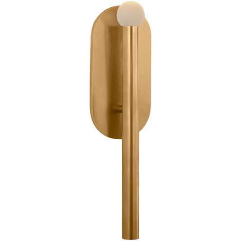Kelly Wearstler Rousseau LED 4.25 inch Antique-Burnished Brass Bath Sconce Wall Light, Medium