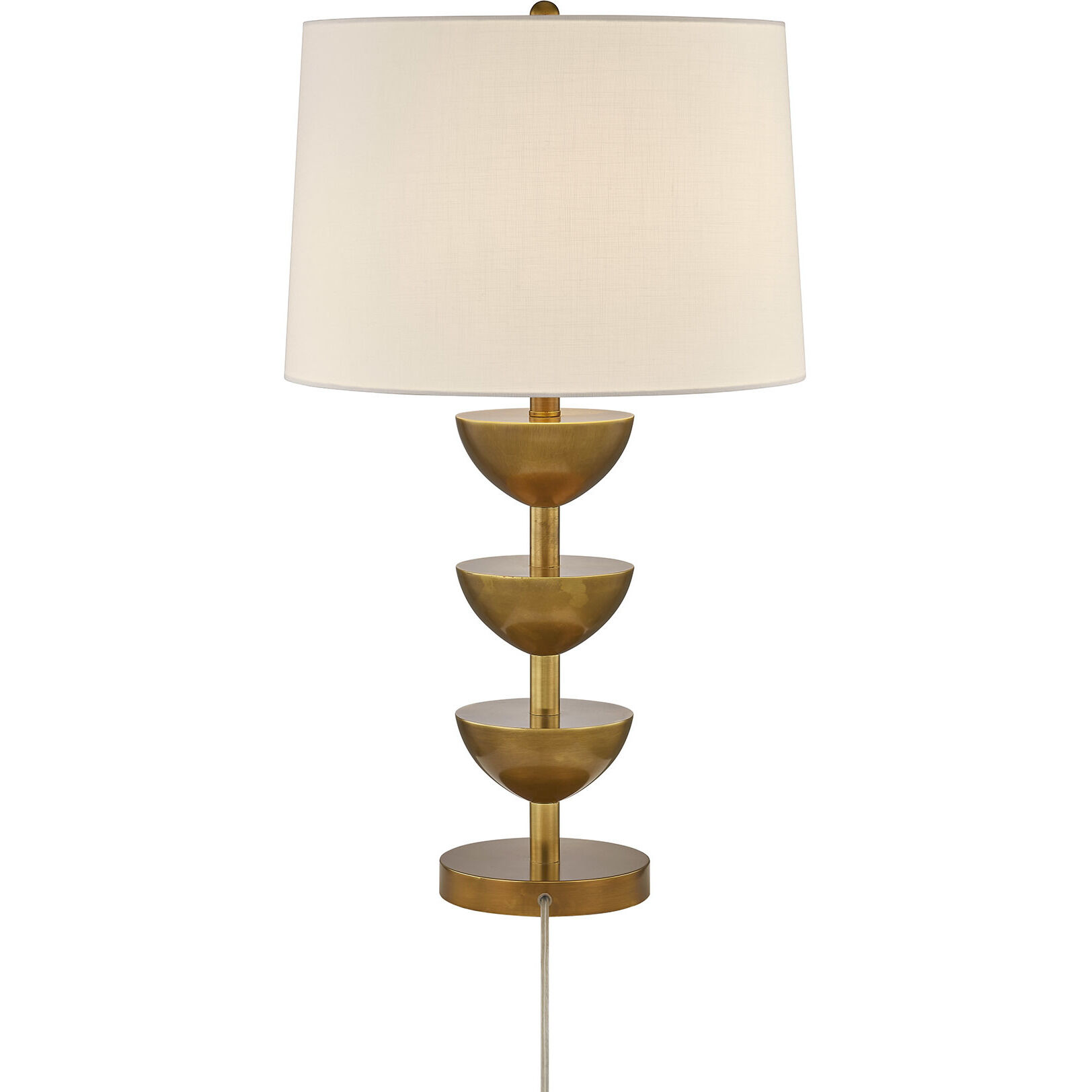 Parson 29 inch 100.00 watt Brass Table Lamp Portable Light, Coco & Dash