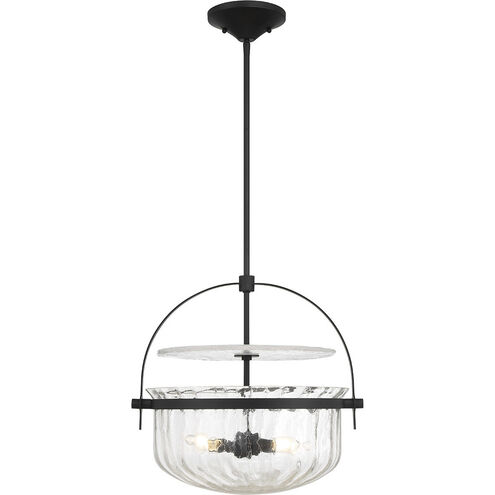 Denmar 4 Light 18 inch Matte Black Covertible SemiFlush Ceiling Light