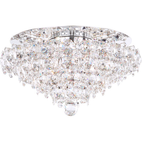 Baronet 4 Light Polished Stainless Steel Flush Mount Ceiling Light in Radiance