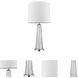 Chiara 29 inch 100.00 watt Polished Chrome Table Lamp Portable Light