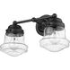Vaughn 2 Light 15.5 inch Matte Black Vanity Wall Light