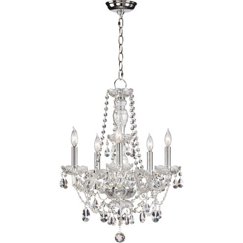 Bohemian Katerina 5 Light 17 inch Chrome Chandelier Ceiling Light