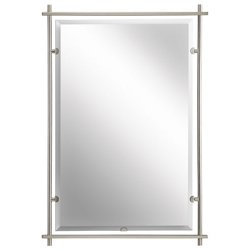 Eileen 39 X 27 inch Brushed Nickel Wall Mirror