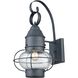 Onion 1 Light 18 inch Aged Zinc Outdoor Sconce