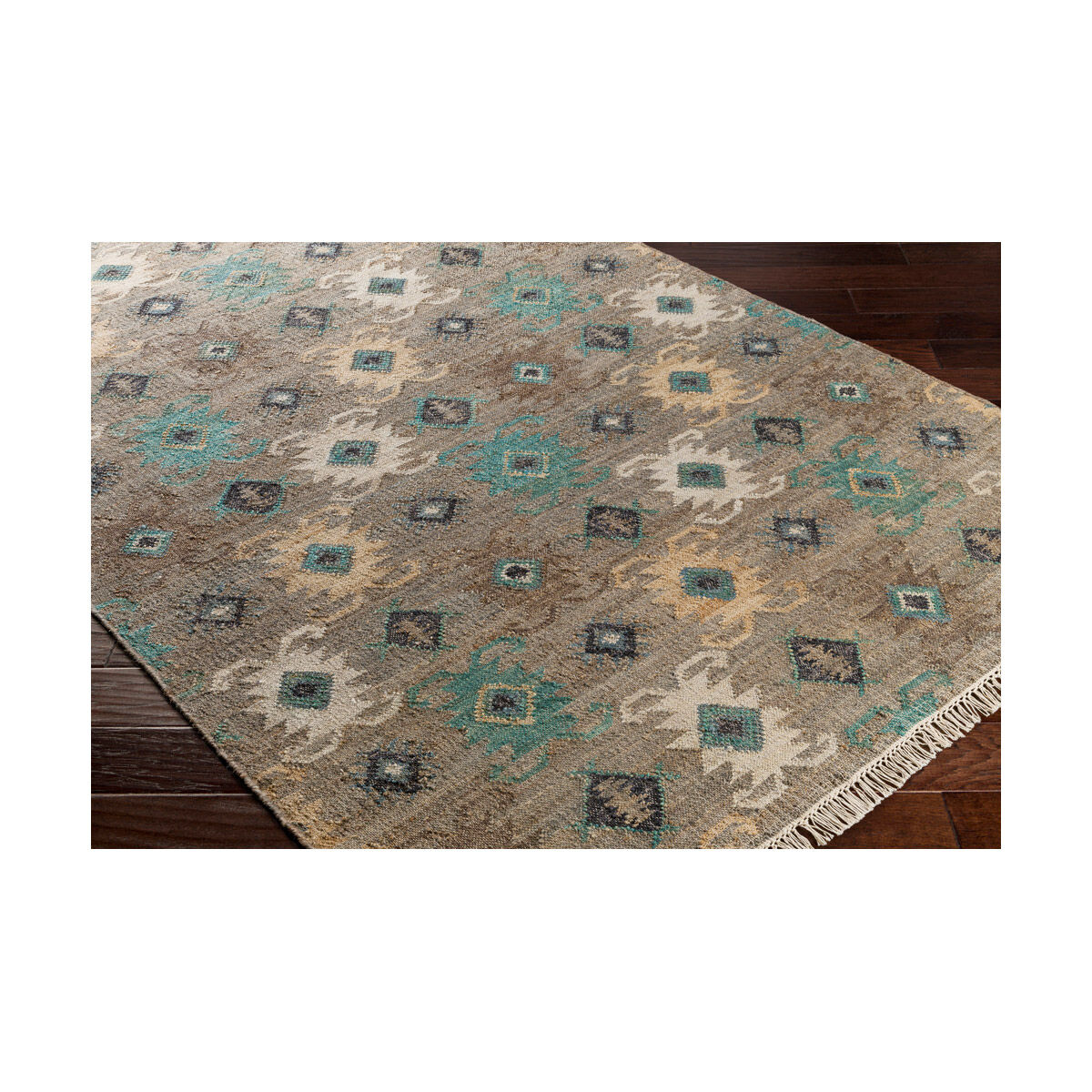 Lenora 36 X 24 inch Blue and Black Area Rug, Jute