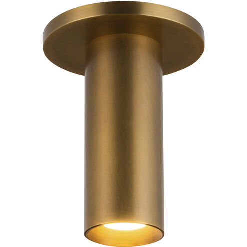 Mason LED 2.25 inch Vintage Brass Semi Flush Mount Ceiling Light