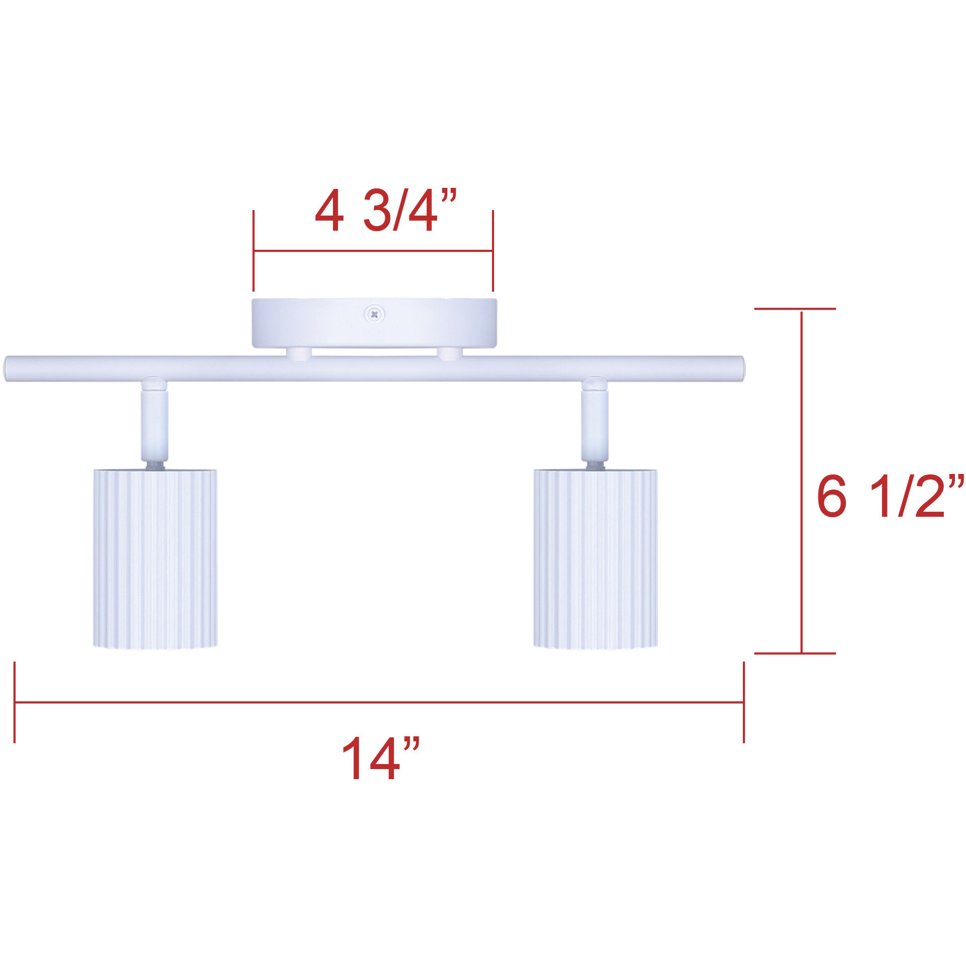Rexton 2 Light White Track Lighting Ceiling Light