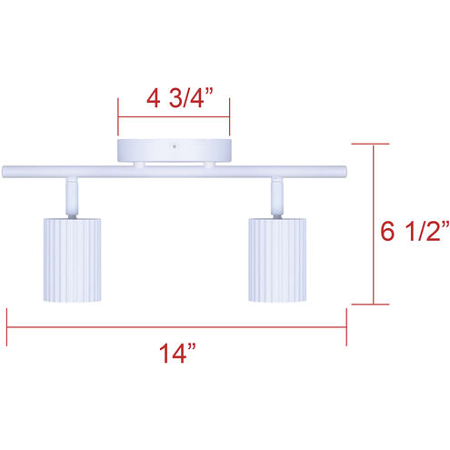 Rexton 2 Light White Track Lighting Ceiling Light