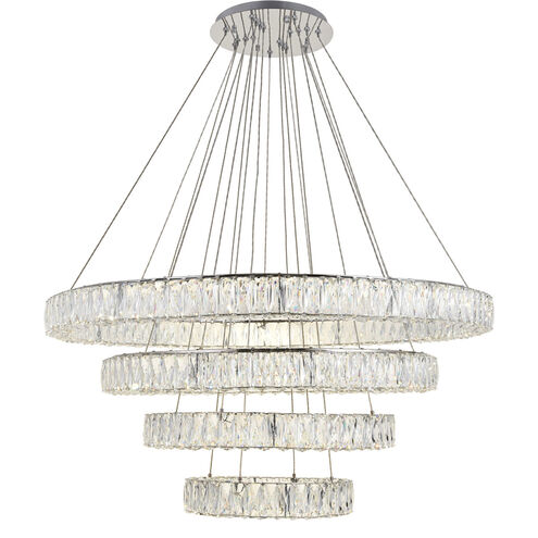 Monroe LED 42 inch Chrome Chandelier Ceiling Light