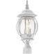 Frontenac 3 Light 21 inch Textured White Outdoor Post Top Lantern