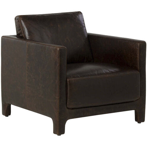 Rodney Chocolate Leather Lounge Chair