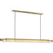 Avroko Ambrose Linear Chandelier Ceiling Light in Hand Rubbed Antique Brass