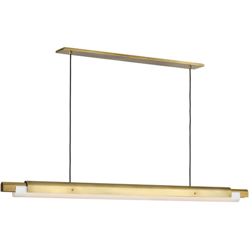 Avroko Ambrose Linear Chandelier Ceiling Light in Hand Rubbed Antique Brass