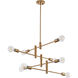 Canada 8 Light 31.5 inch Brass Chandelier Ceiling Light