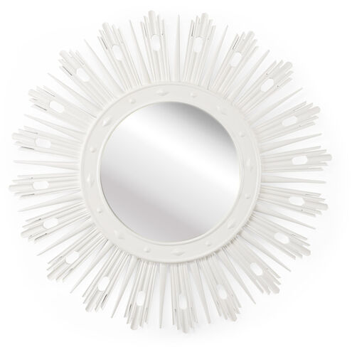 Chelsea House 53 X 53 inch White Lacquer/Clear Wall Mirror