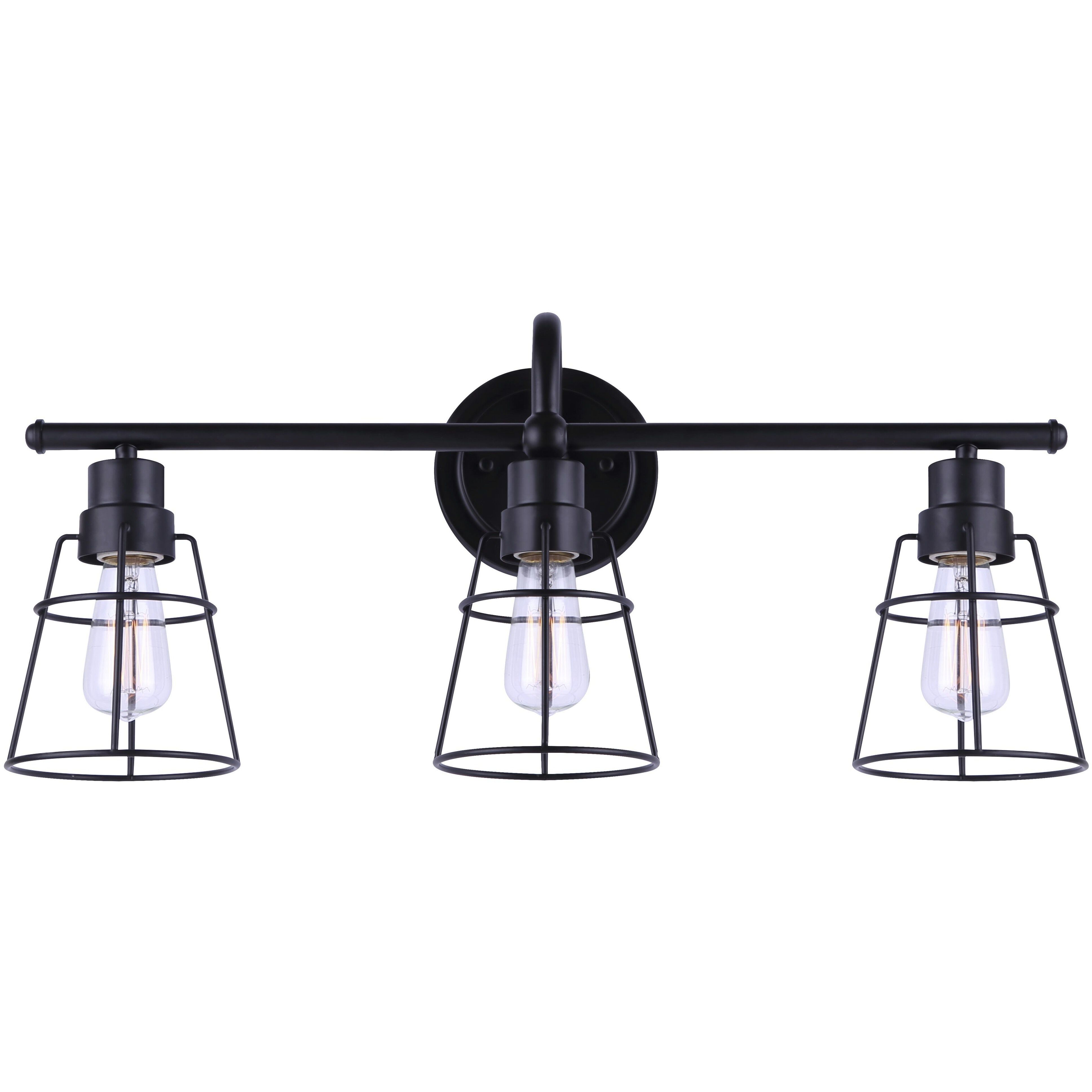 Dree 3 Light 24 inch Black Vanity Light Wall Light