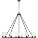 Titus 15 Light 62.5 inch Matte Black Chandelier Ceiling Light