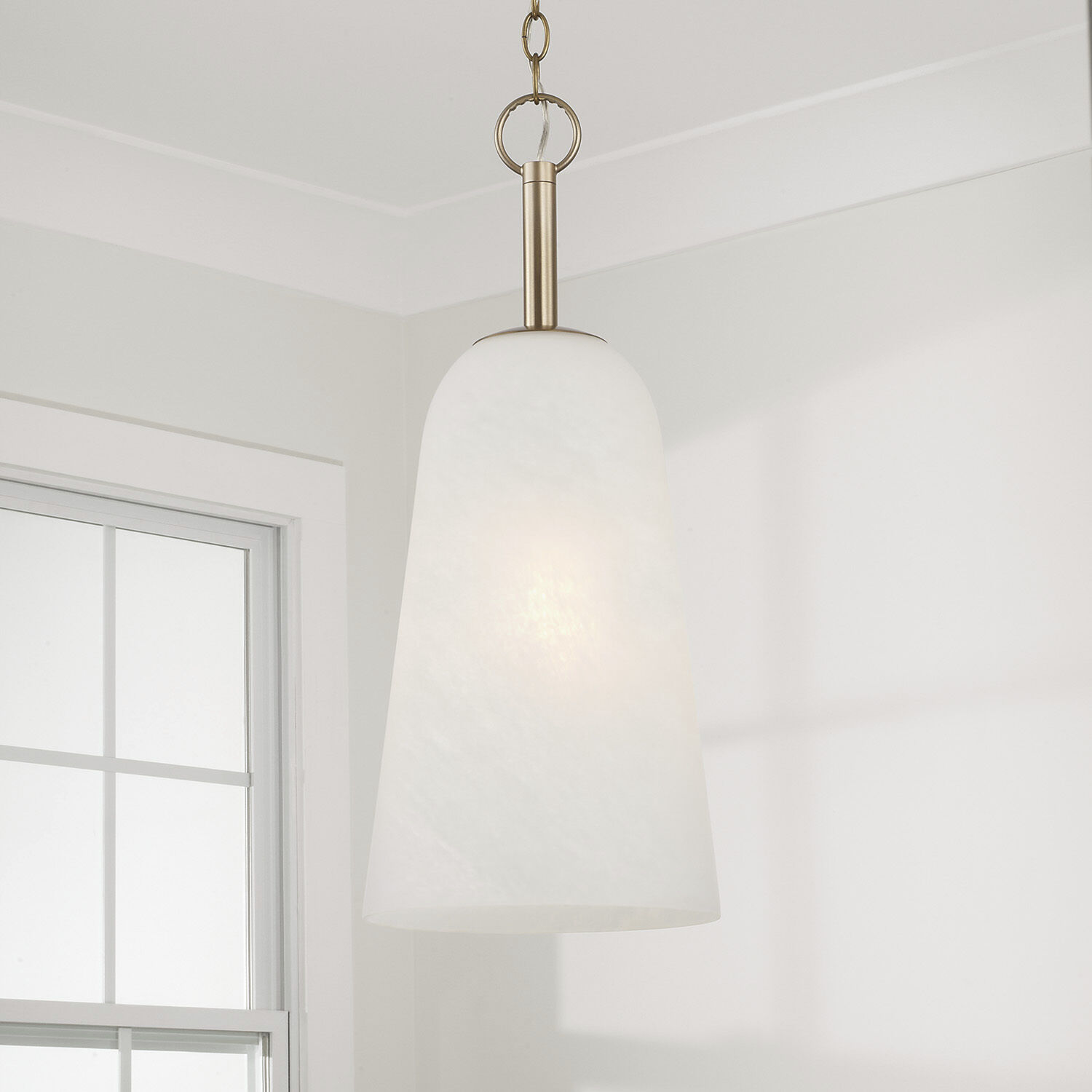 Romy 1 Light 10 inch Matte Brass Pendant Ceiling Light