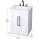 Chase 24 X 34 inch White Bathroom Vanity Cabinet
