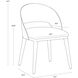 Dezirae Antique Brass / Charcoal Black Leather Dining Chair