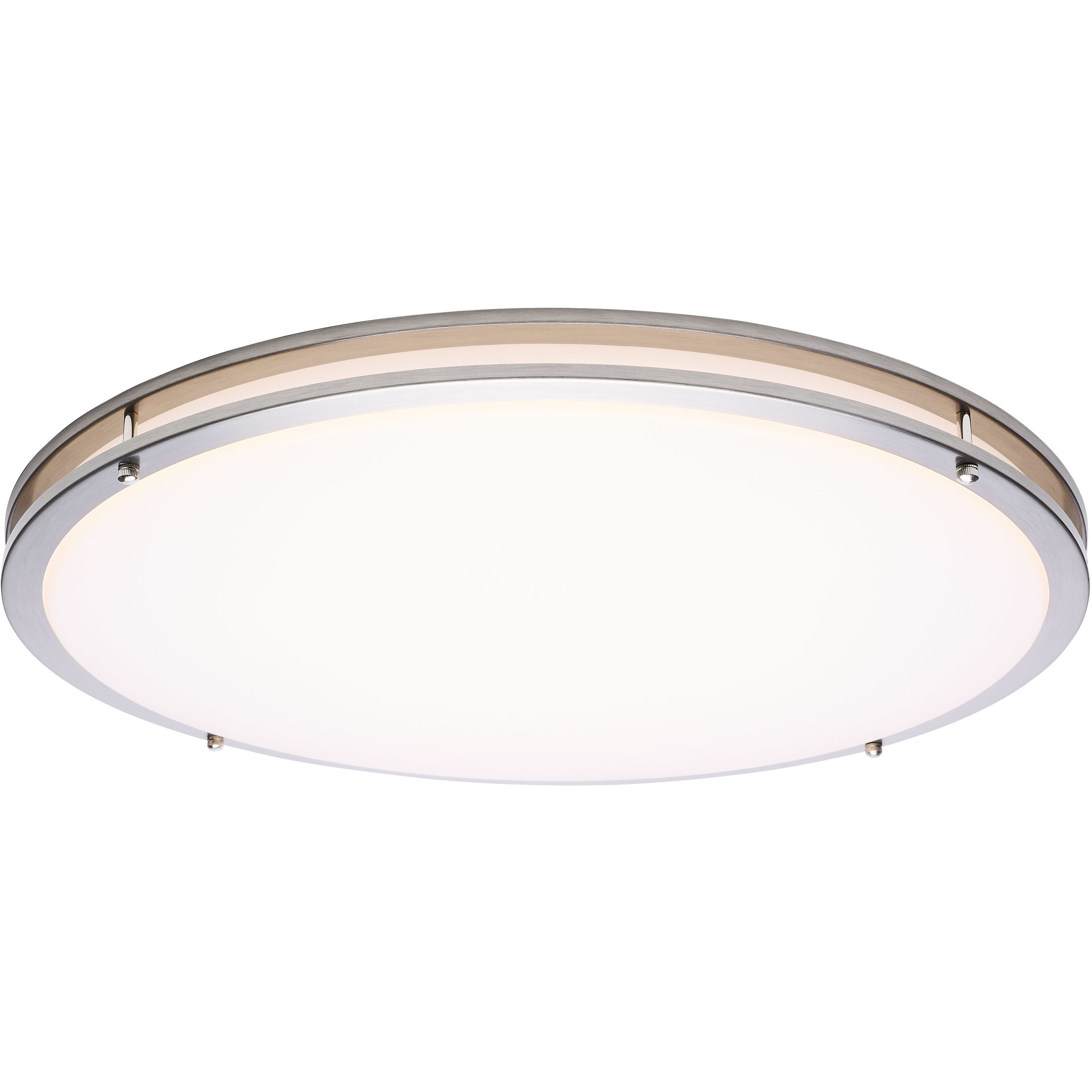Glamour LED 23.62 inch Brushed Nickel Flush Mount Ceiling Light