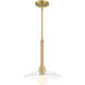 Litto 1 Light 14 inch Brushed Gold Pendant Ceiling Light