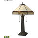 Stone Filigree 24 inch 9.00 watt Tiffany Bronze Table Lamp Portable Light