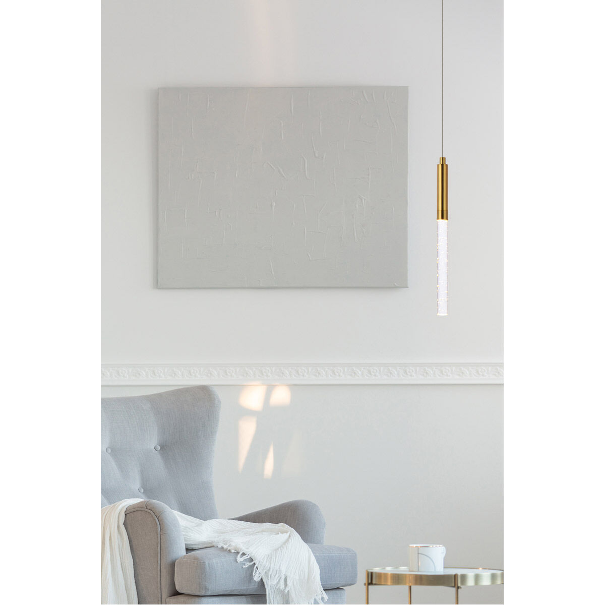 Ruelle 1 Light 5 inch Gold Pendant Ceiling Light