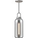 Alora Mood Soji 1 Light 5.13 inch Brushed Nickel Pendant Ceiling Light in Smoke Glass