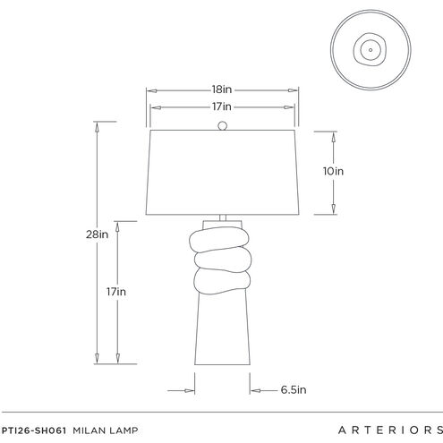 Milan 28 inch 150.00 watt Antique Mercury Ombre and Polished Nickel Table Lamp Portable Light