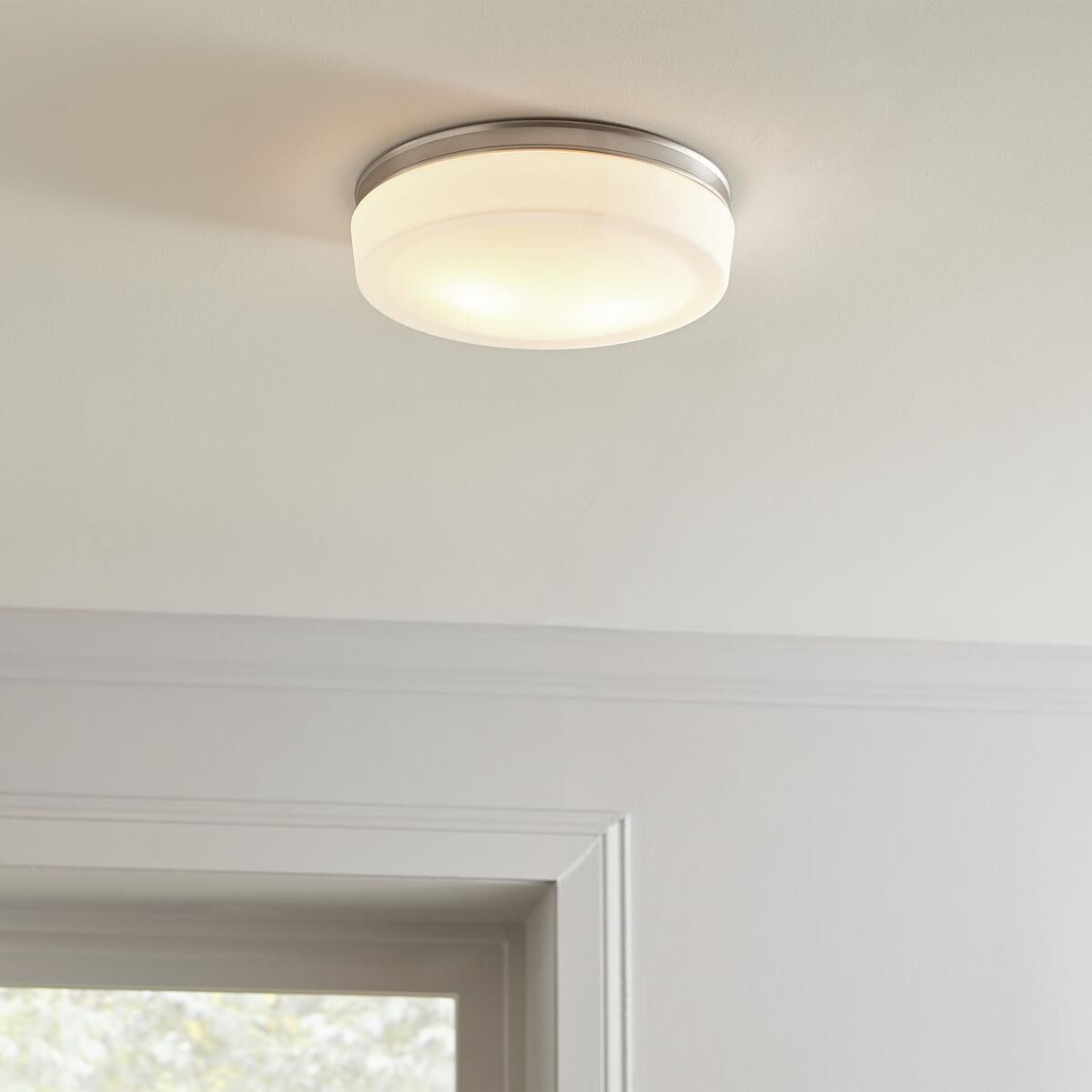 Sean Lavin Issen 2 Light 13.5 inch Satin Nickel Flush Mount Ceiling Light