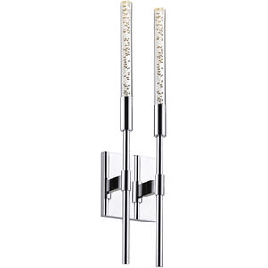 Champagne Wands LED 5 inch Chrome ADA Sconce Wall Light