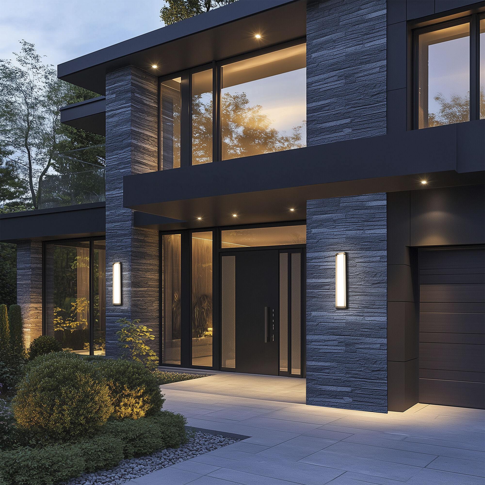 Ice Bar LED 26.2 inch Black Outdoor Wall Lighting in 4000K