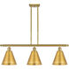 Ballston Cone LED 36 inch Satin Gold Island Light Ceiling Light