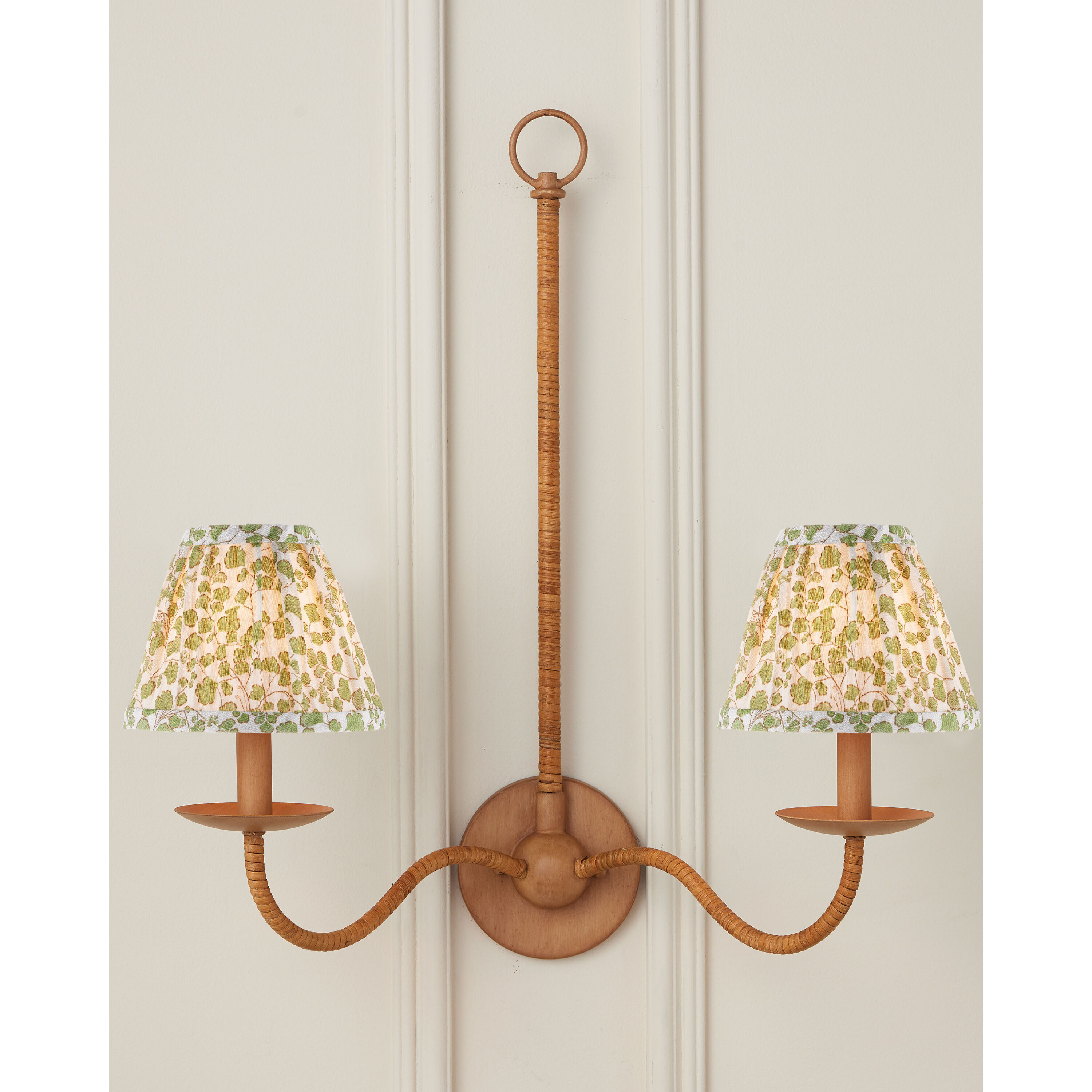 Maiden Fern Green/Ivory Tapered Chandelier Shade