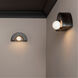 Ambiance Collection 1 Light 12 inch Carbon Matte Black Wall Sconce Wall Light