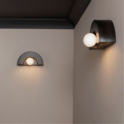 Ambiance Collection 1 Light 12 inch Carbon Matte Black Wall Sconce Wall Light