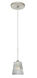 Nico LED Satin Nickel Pendant Ceiling Light in Clear Stone Glass