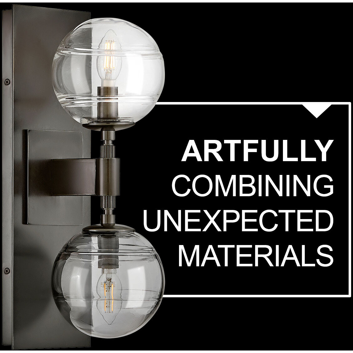 Oberon 2 Light 7 inch Black Oxide Sconce Wall Light