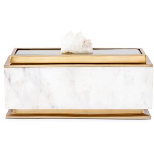 Anita White and Gold Decorative Box
