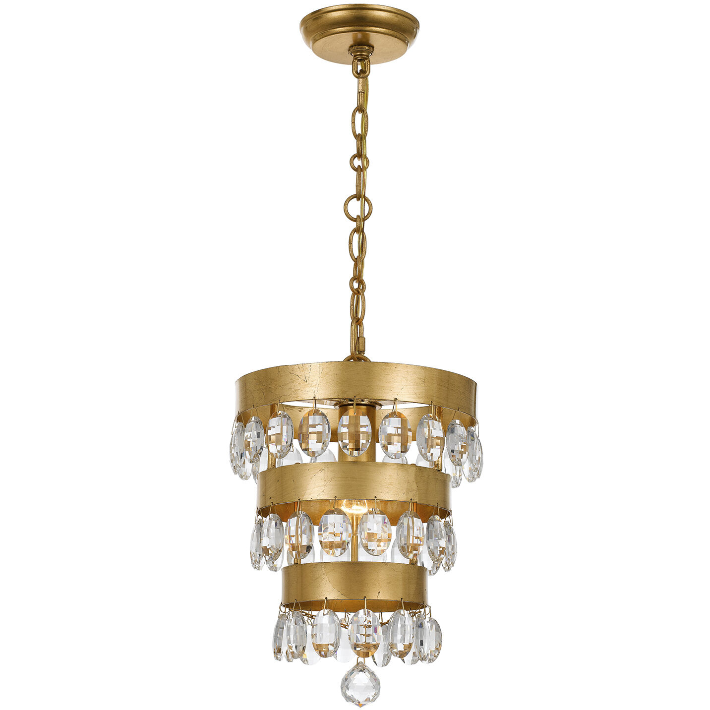 Perla 1 Light 10 inch Antique Gold Mini Pendant Ceiling Light