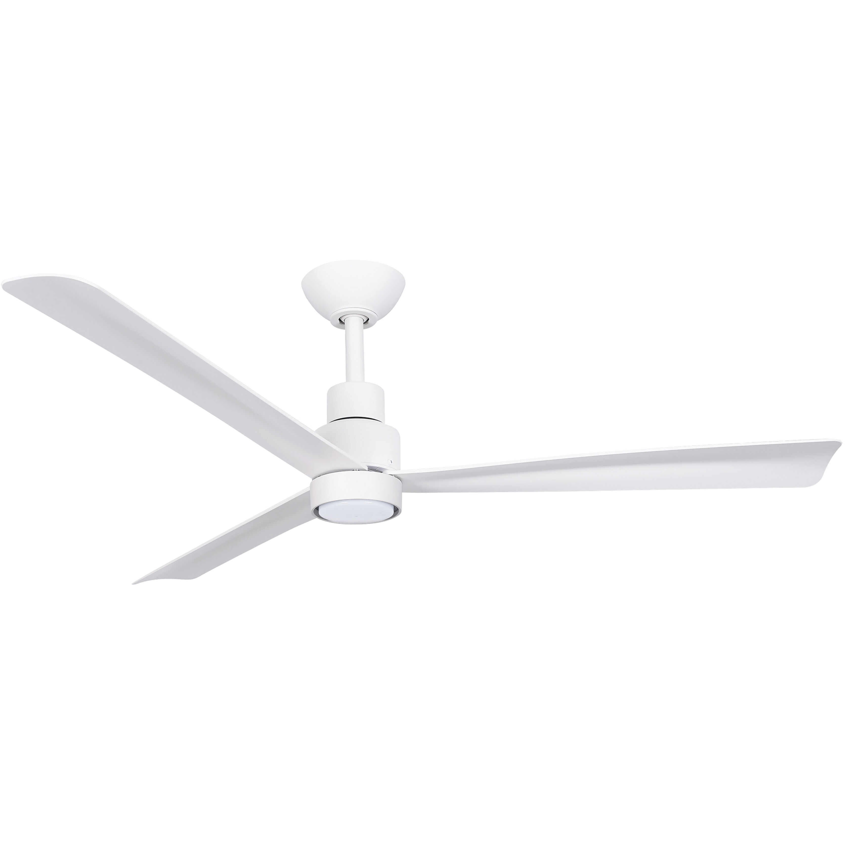 Simple 52 inch Flat White Indoor/Outdoor Ceiling Fan