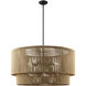 Eco Collection - Milos Family 8 Light 36 inch Matte Black Pendant Ceiling Light in 36" D x 36" W x 18.75" H, EVOLV