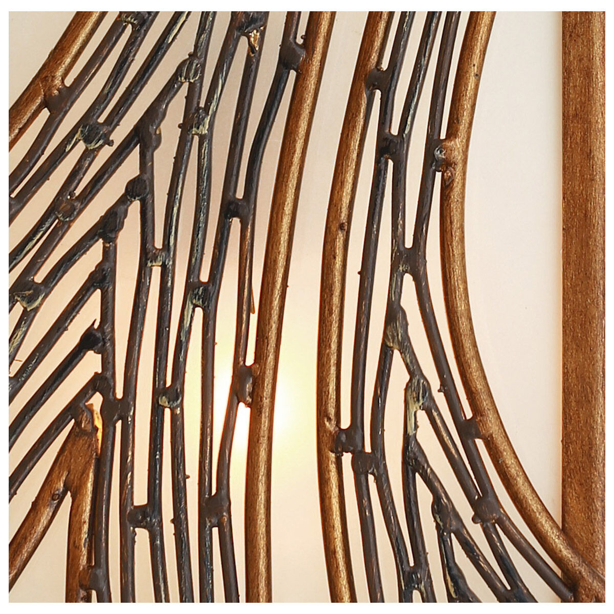 Flow Wall Sconce Wall Light in 3, Hammered Ore